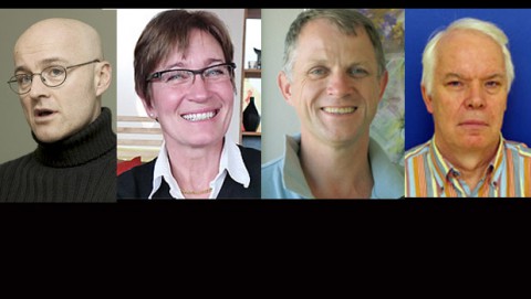 Nya styrelsen från vänster: Erik Tullsten, ordförande, samt ledamöterna Margrethe Persson-Toremalm, Håkan Dewill och Bengt Wikstad.