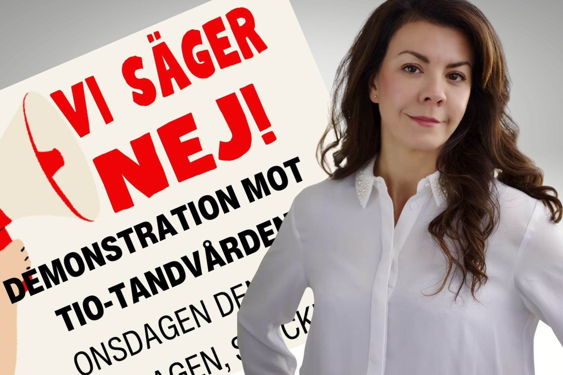 Tandläkare demonstrerar mot tandvårdsreform